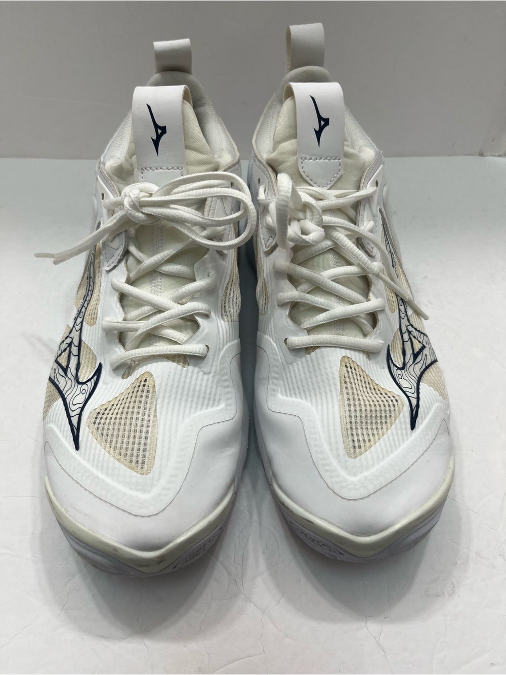 Mizuno Wave Momentum 3 Women's Volleyball Shoes White Navy Size 10